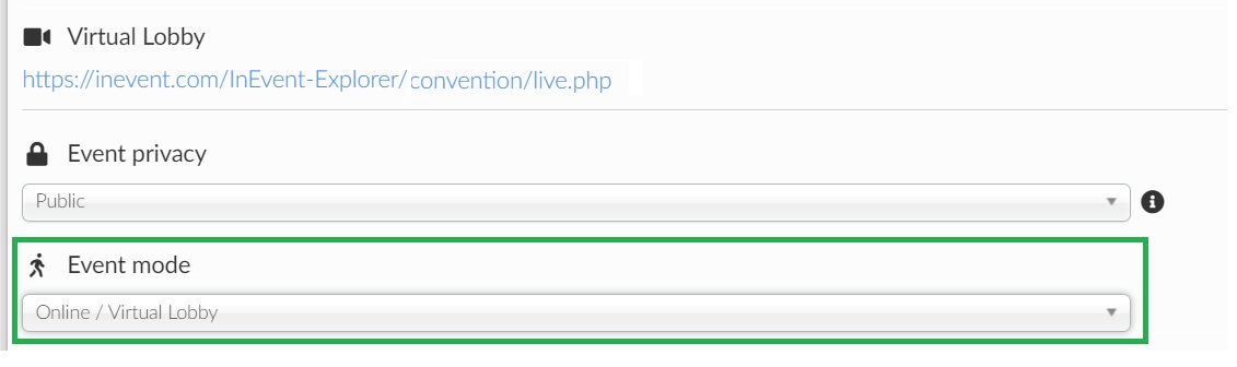 Event details - online events