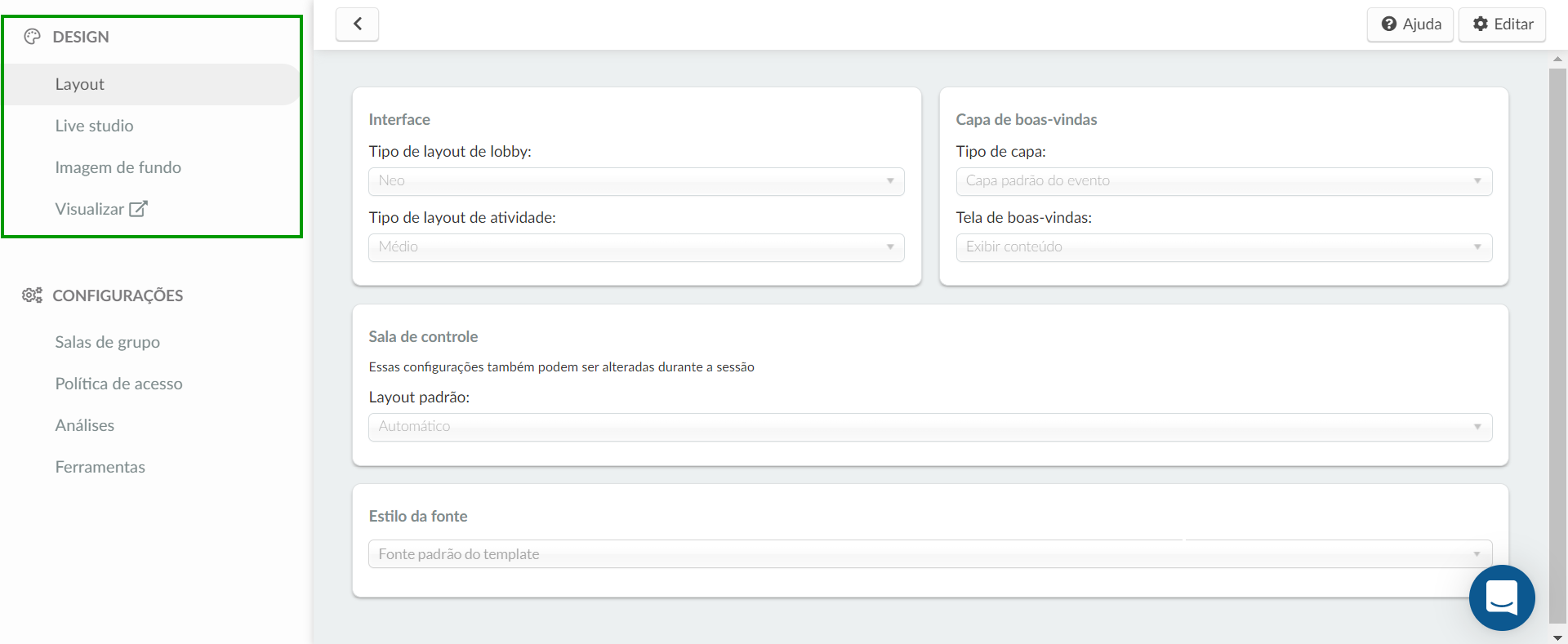 Setting up the design of the Virtual Lobby