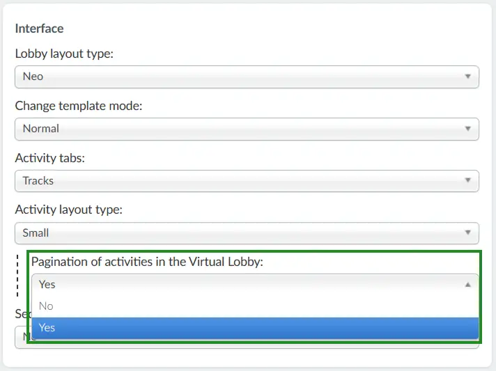 Pagination field