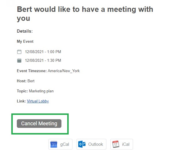 How to cancel a meeting