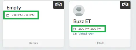 Scheduled meeting slot vs Appointment slot