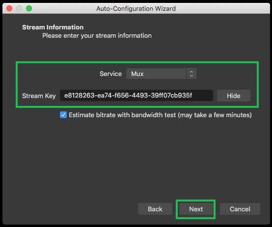 Screenshot showing the OBS Auto-Configuration Wizard (3)