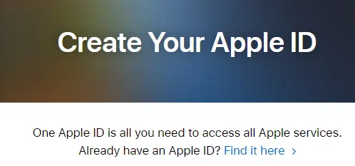Create an Apple ID 2