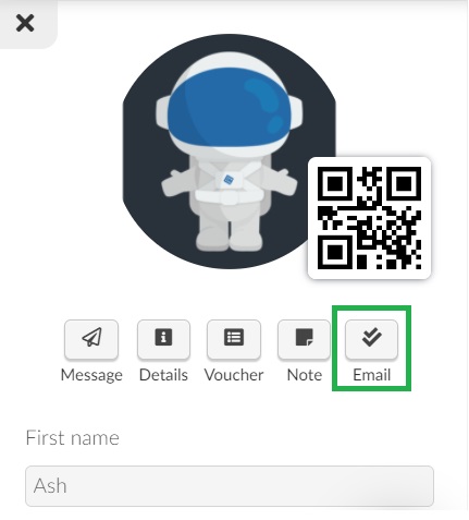 Screenshot of how to resend confirmation email