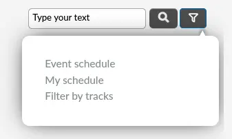 Screenshot of Activity search & filter