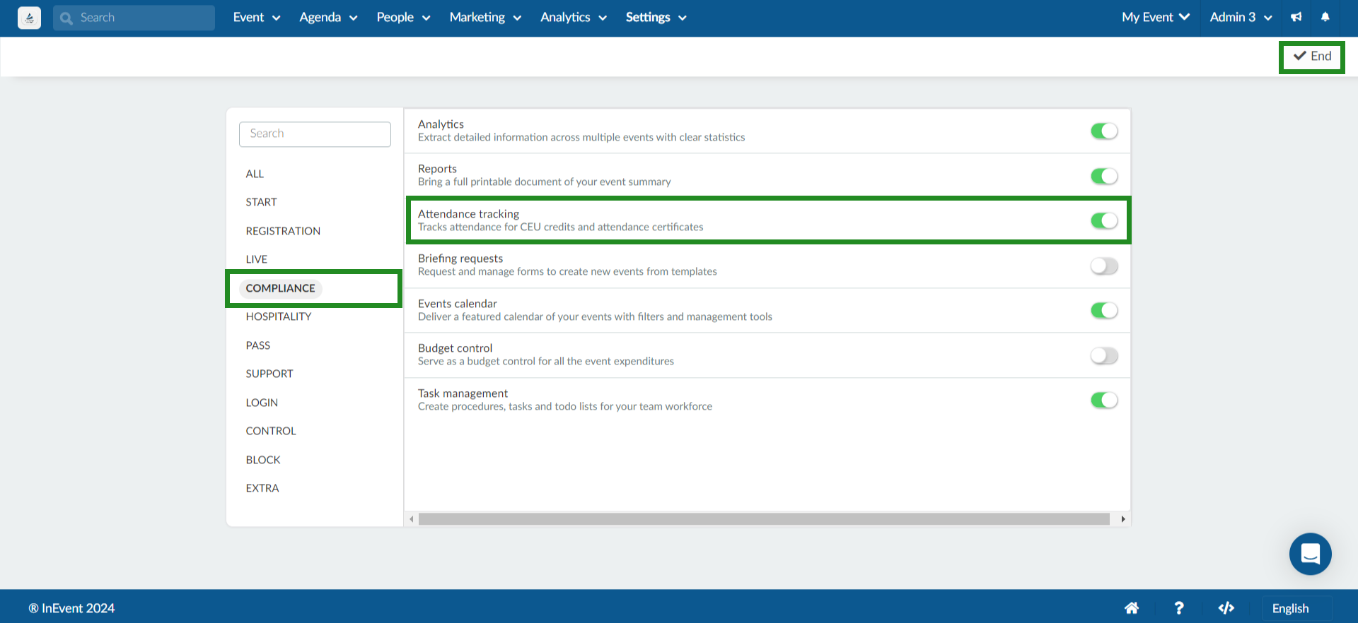 Attendance tracking