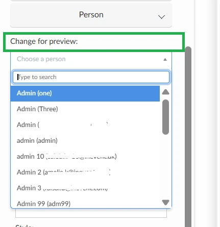Selecting the attendee
