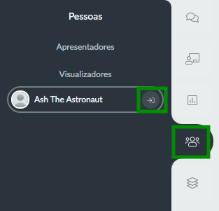 Captura de tela: aba Pessoas dentro da sessão