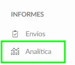 Informes > Analítica