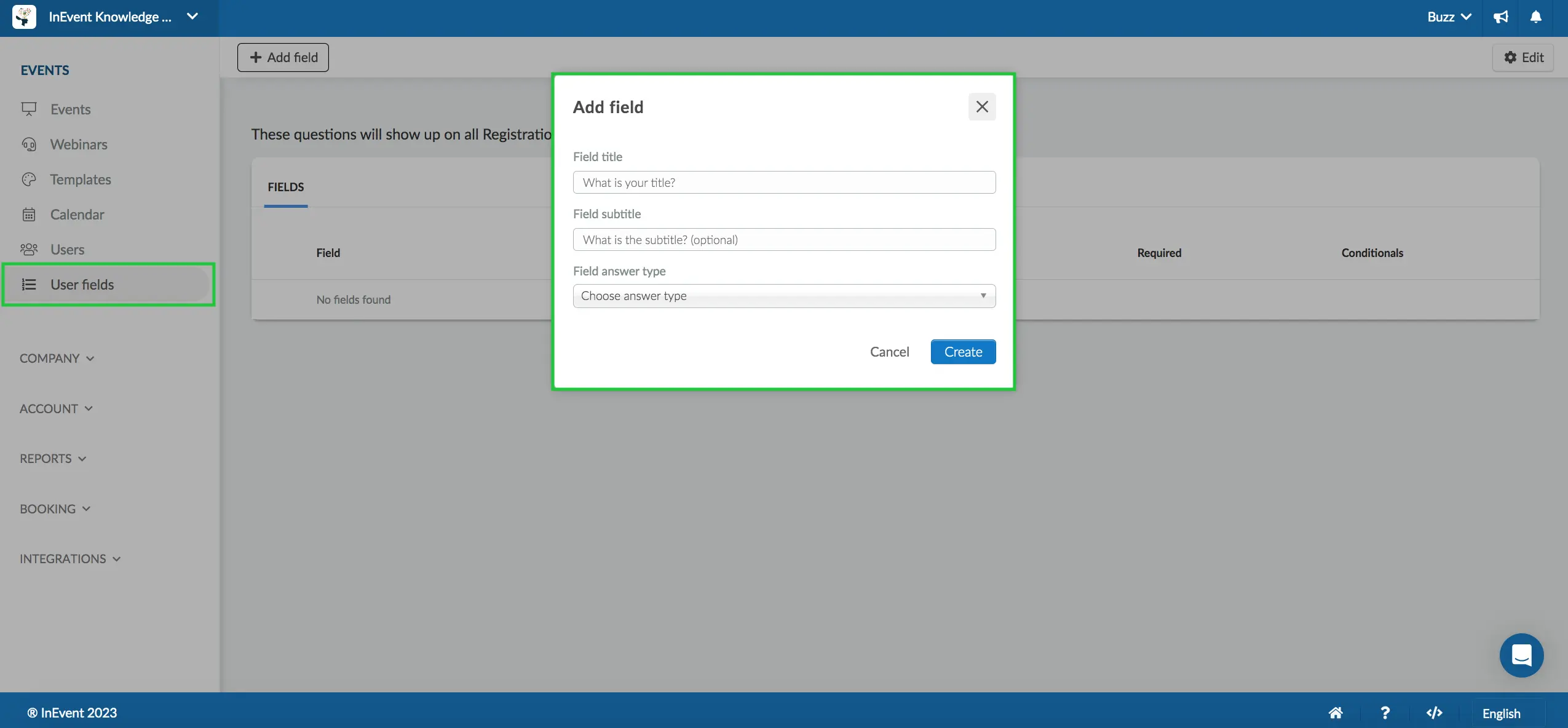 displays how to add question at global fields