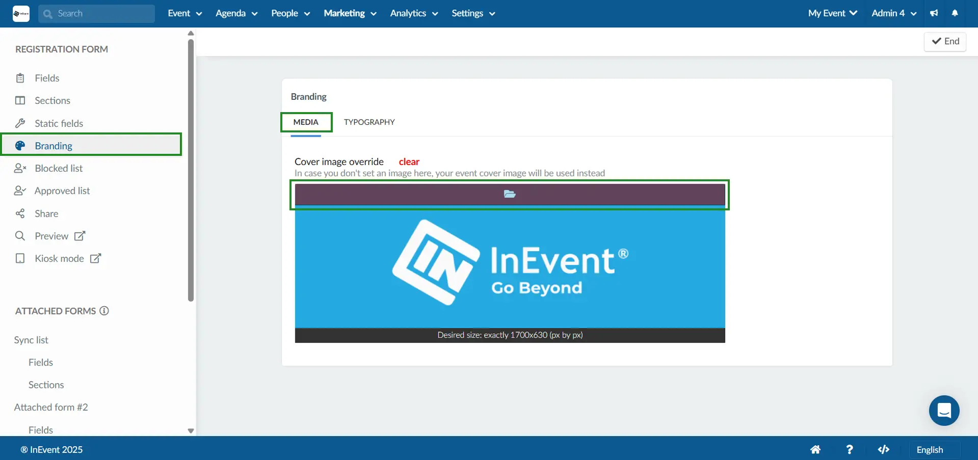 Image showing how to upload cover image.
