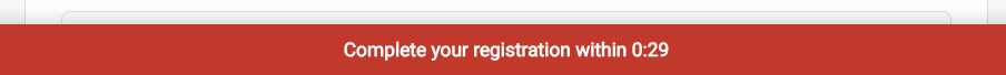 Screenshot showing the time almost up indicator