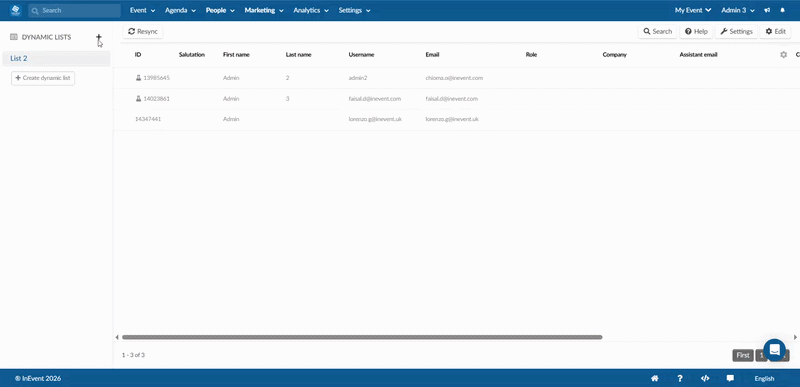 Creating a dynamic list
