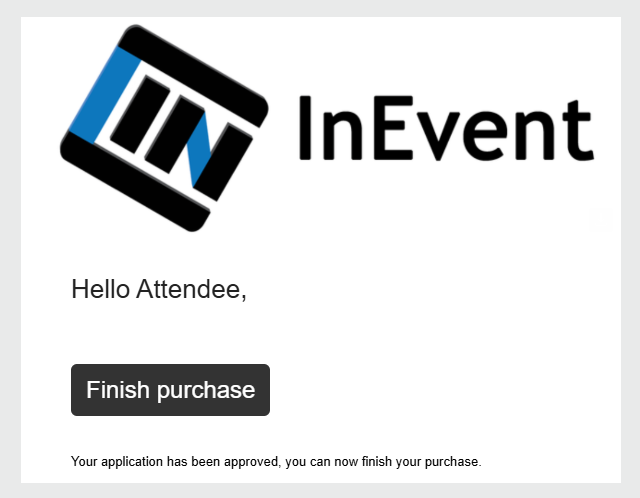 Screenshot showing the Approval email.
