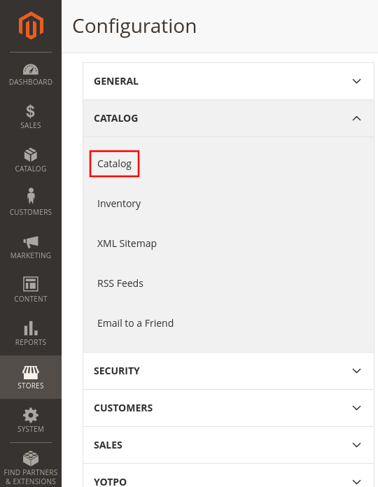 magento stores settings page 2