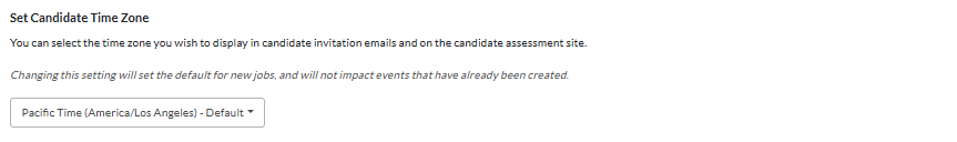 Set Candidate Time Zone