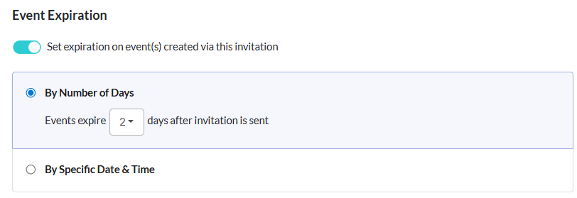Event Expiration Date