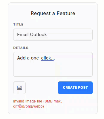 Attach an image to feature request