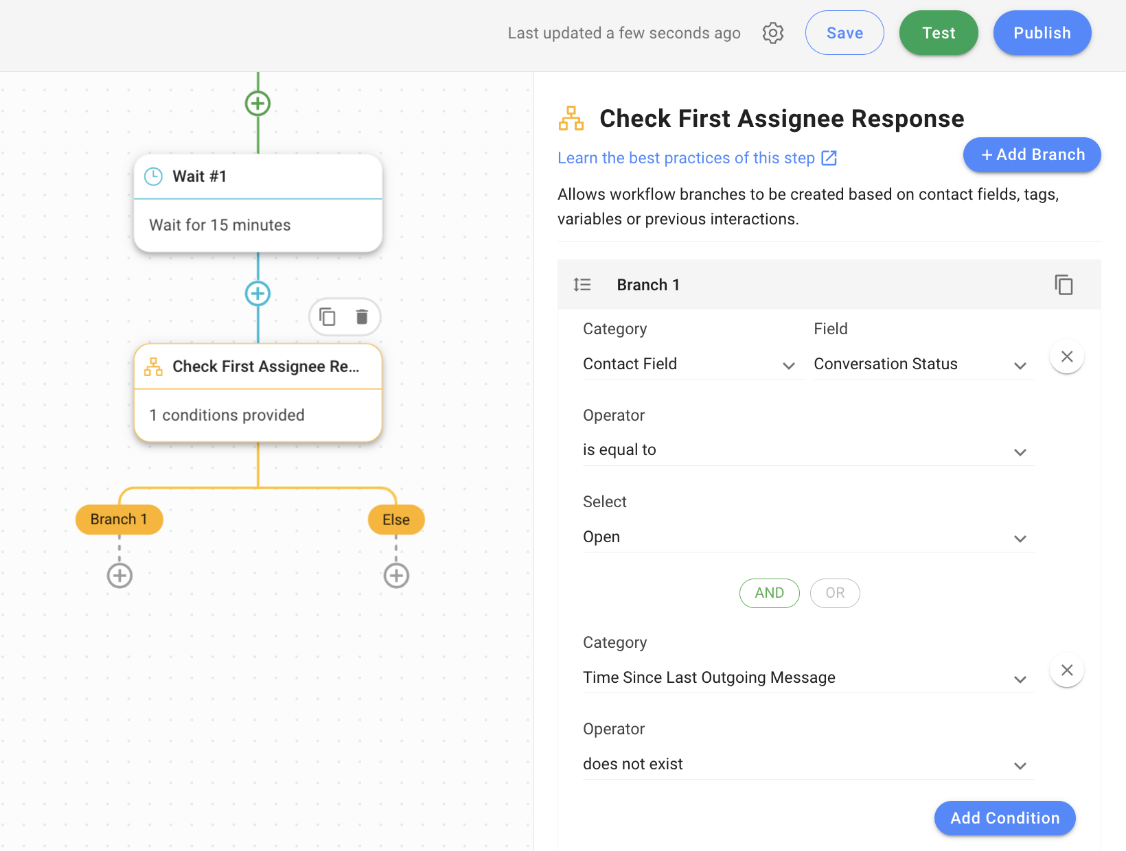 Conditions to check for first assignment