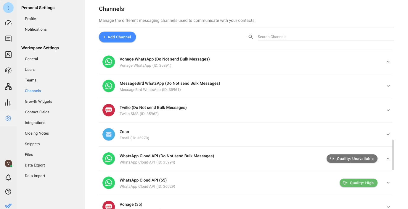مزامنة قالب رسالة WhatsApp بين Vonage و respon.io gif