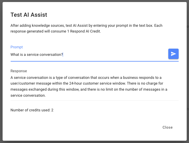 Prueba de persona de asistencia de IA Ejemplo 1