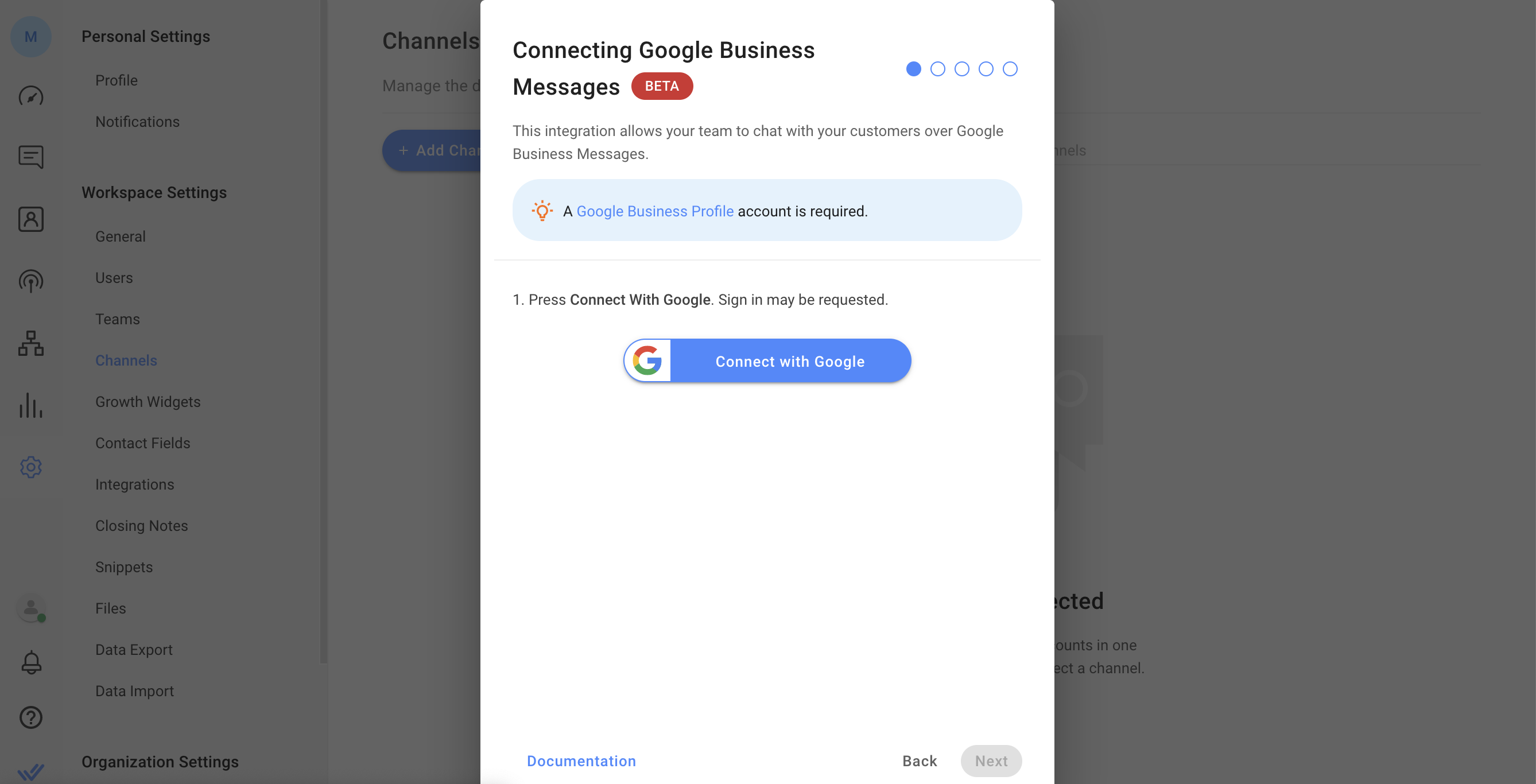 Conecte su perfil de Google Business
