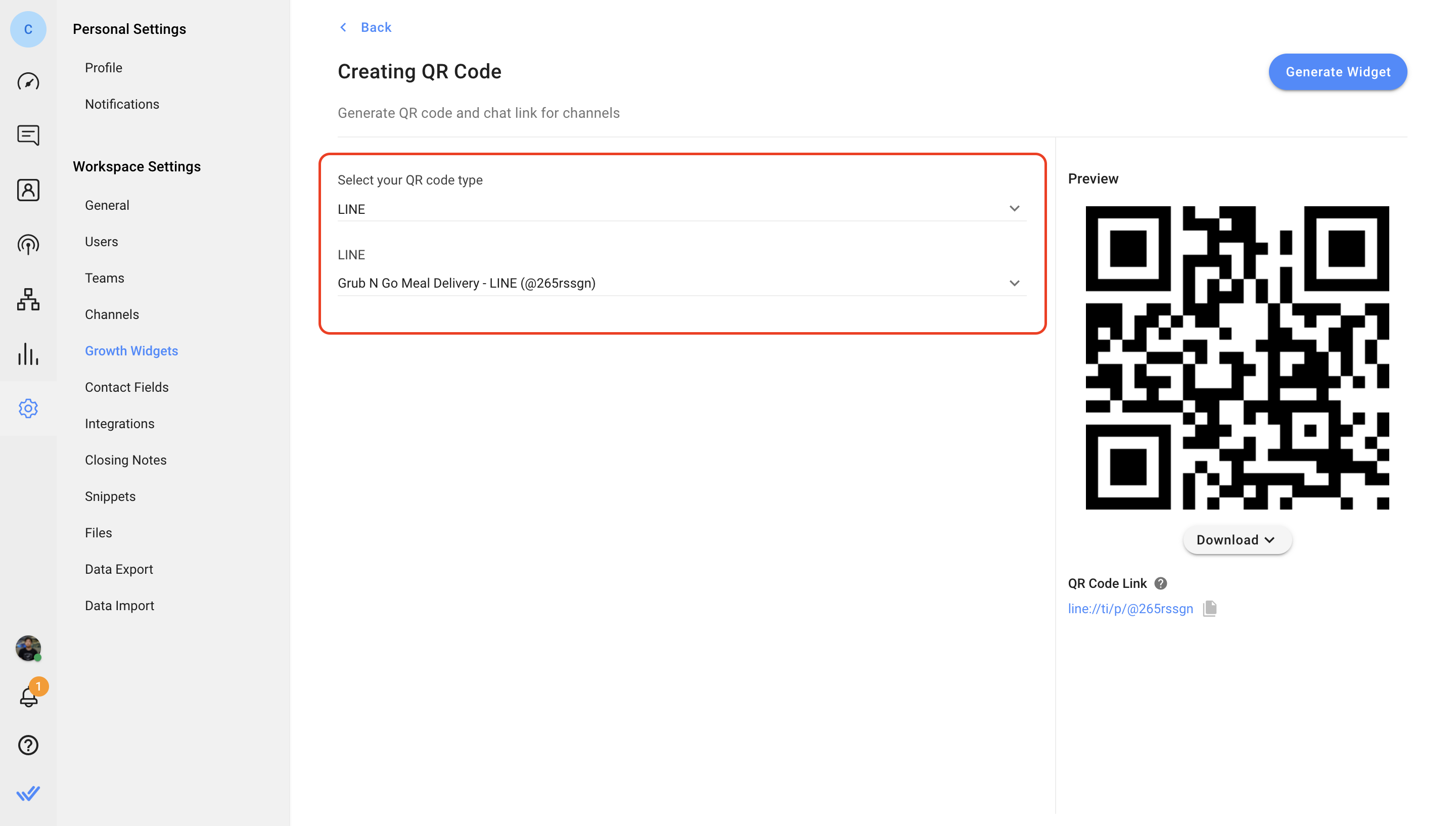 Crear código QR