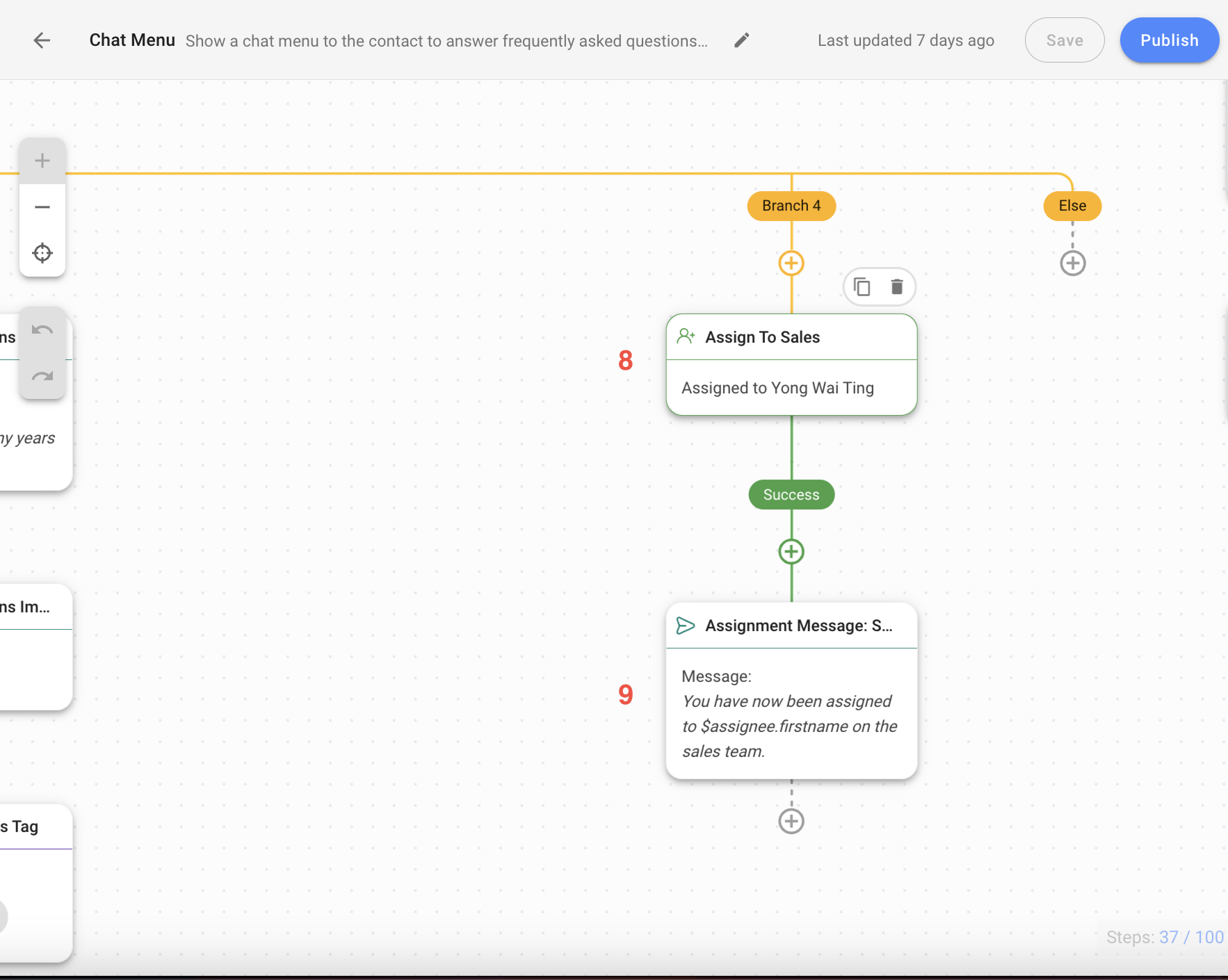 Talk to Sales answer option