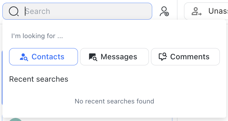 Search bar and categories