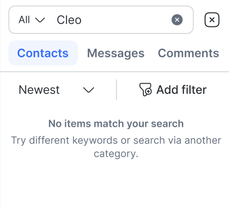 Search bar and categories