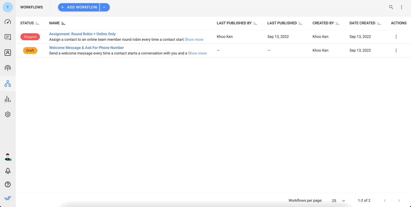 gif showing how to import a workflow