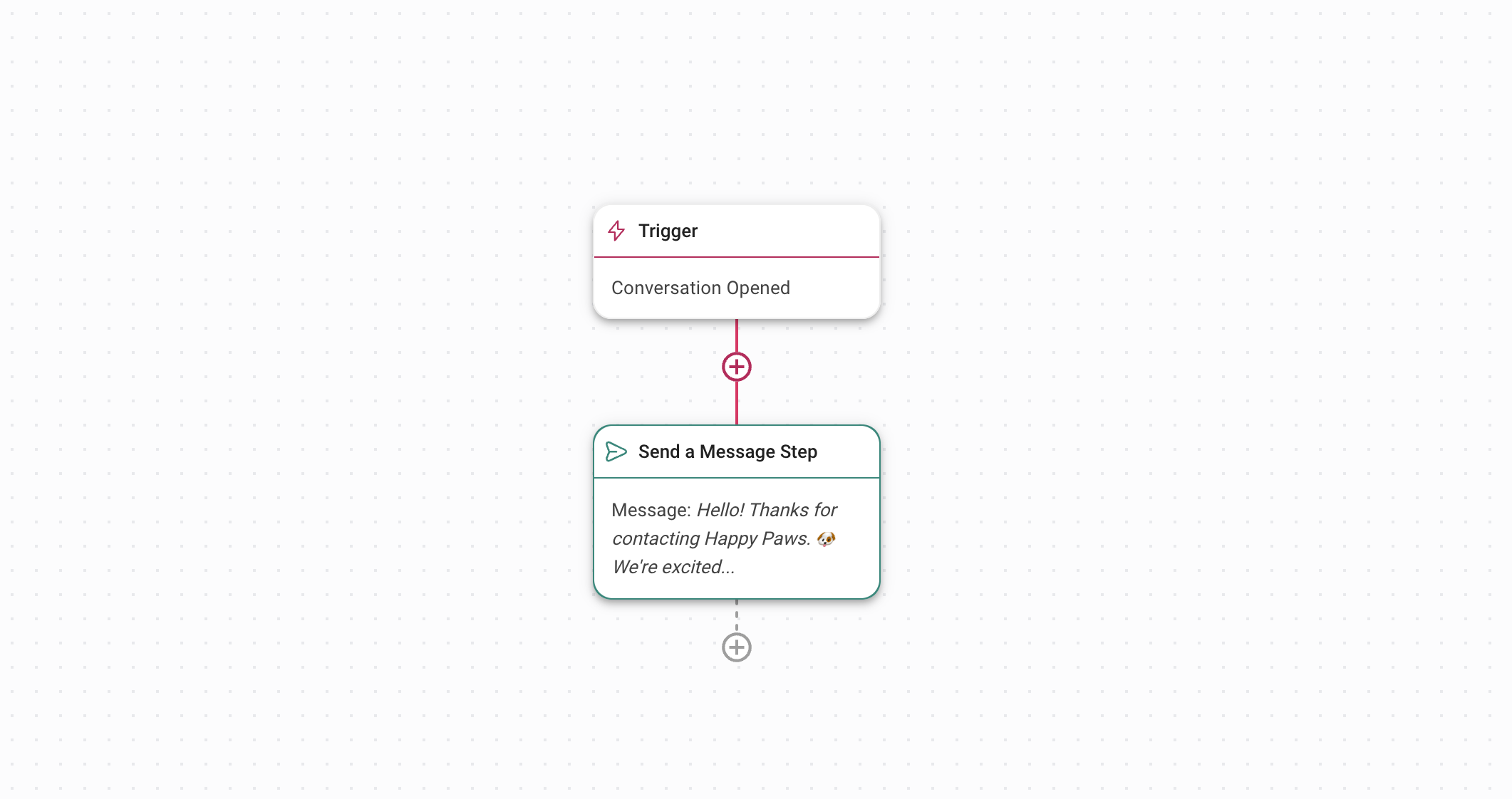 welcome and away message workflow