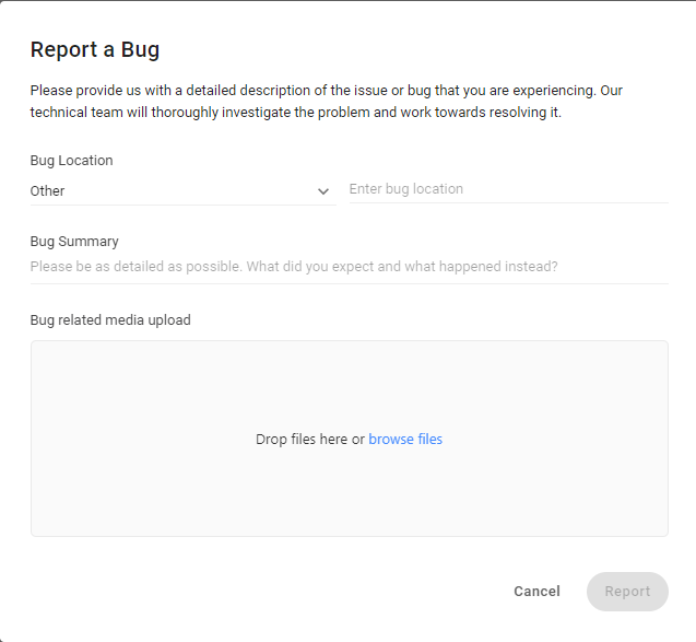 Report a bug