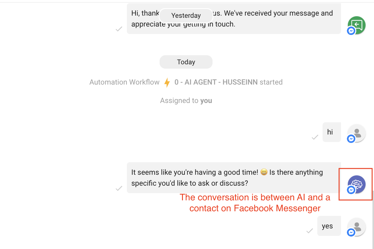 Icon for AI Agent in a conversation