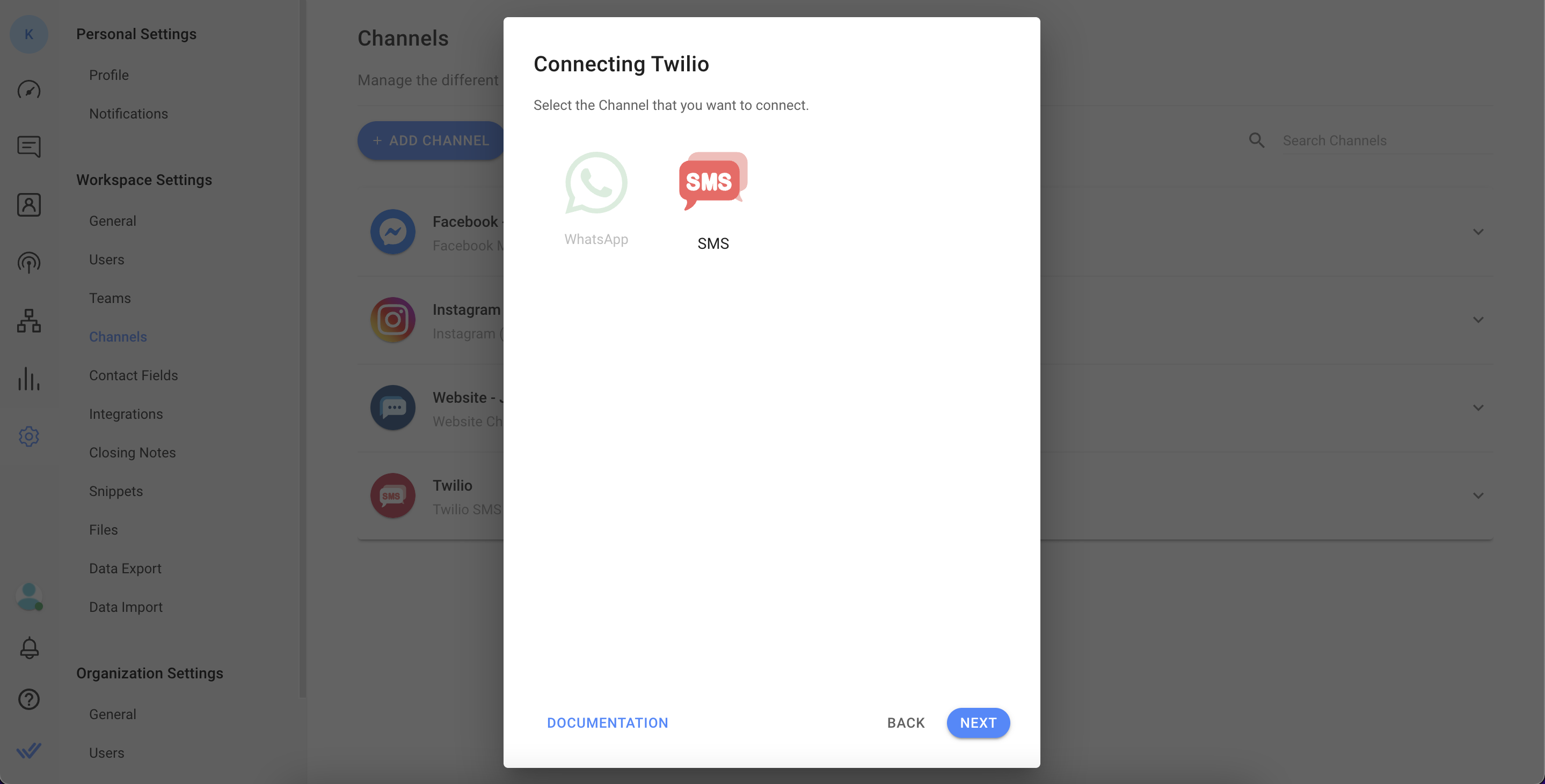 Connecting Twilio (SMS) to respond.io