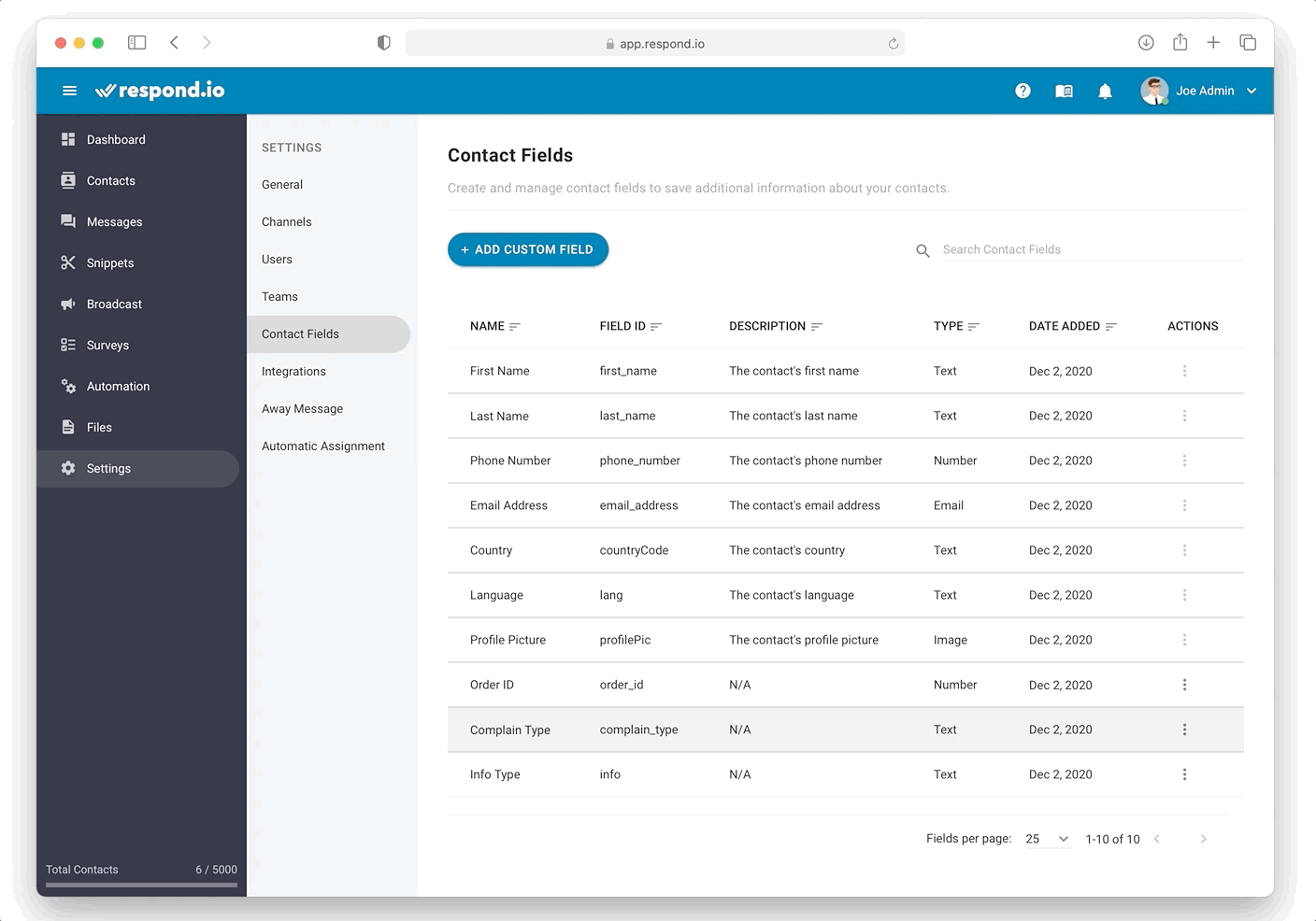 gif showing how to edit custom fields