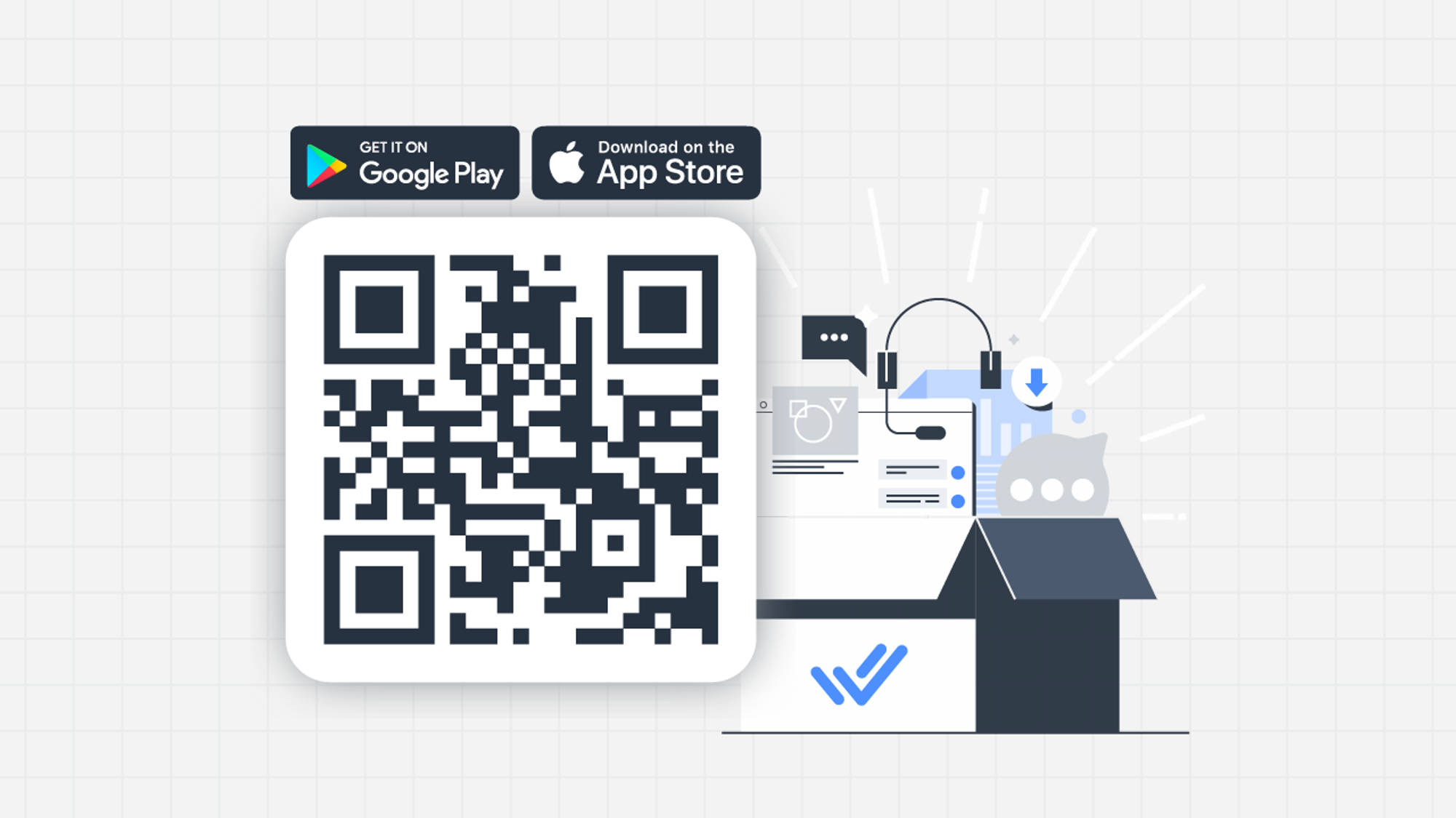 Mobile app QR code