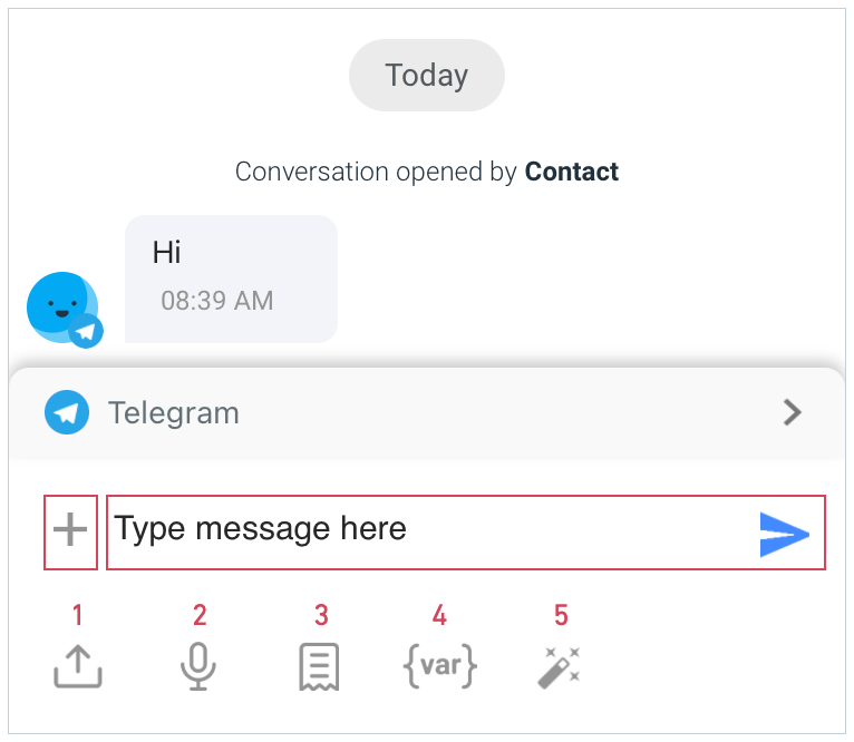 Visualización y envío de mensajes - Consola de mensajería