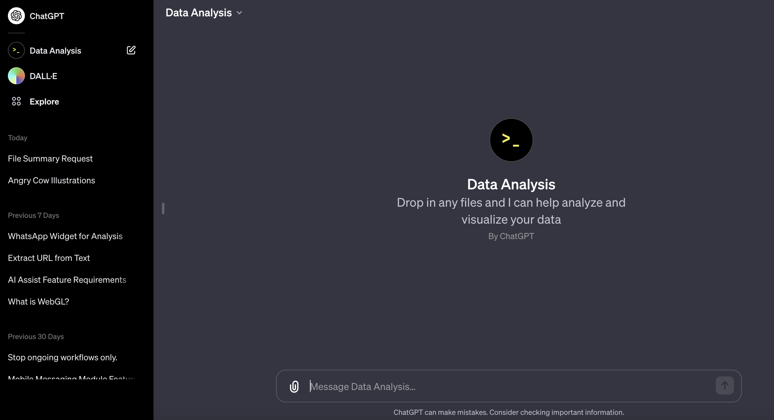 Data Analysis in ChaptGPT-4