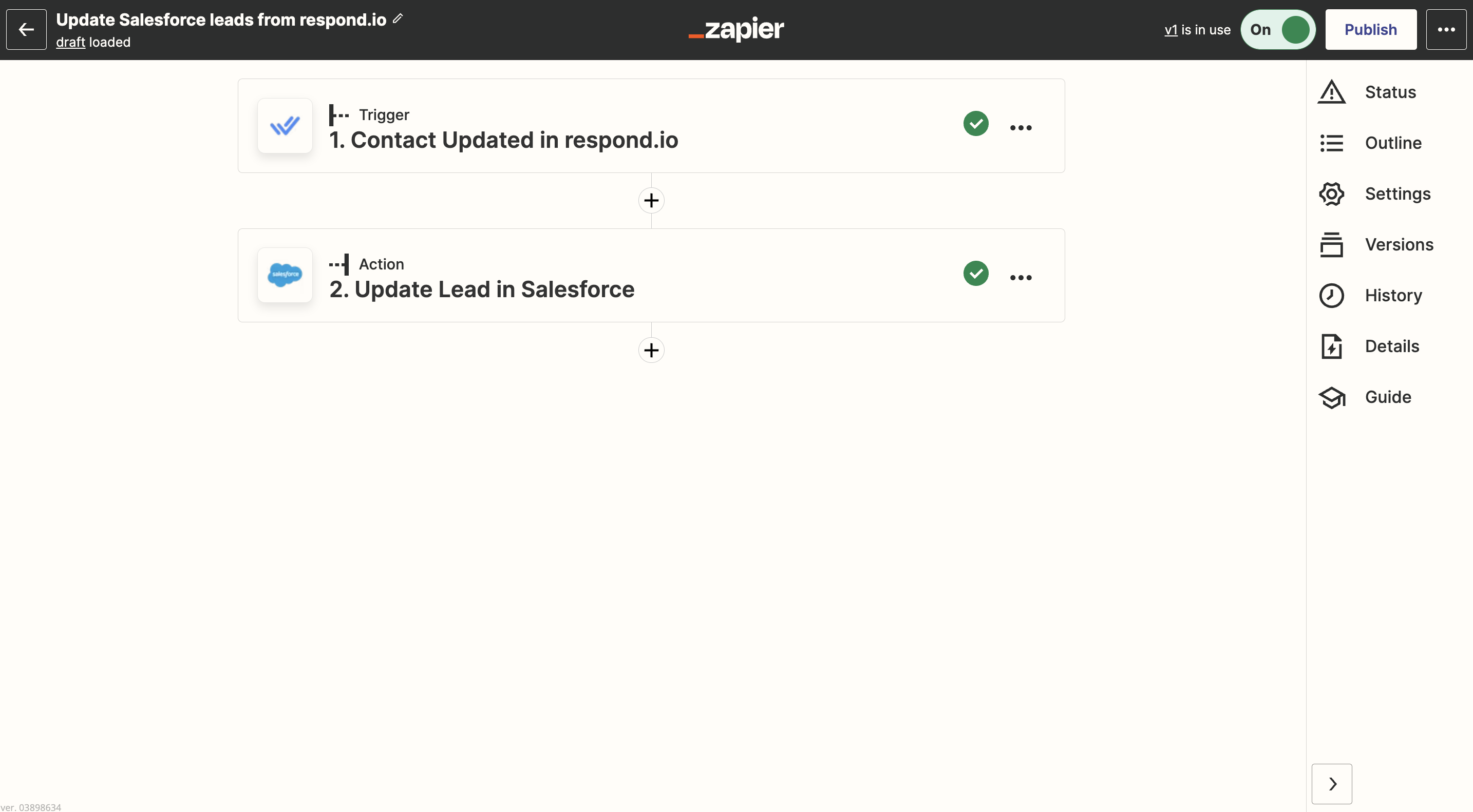 Update Salesforce leads from respond template