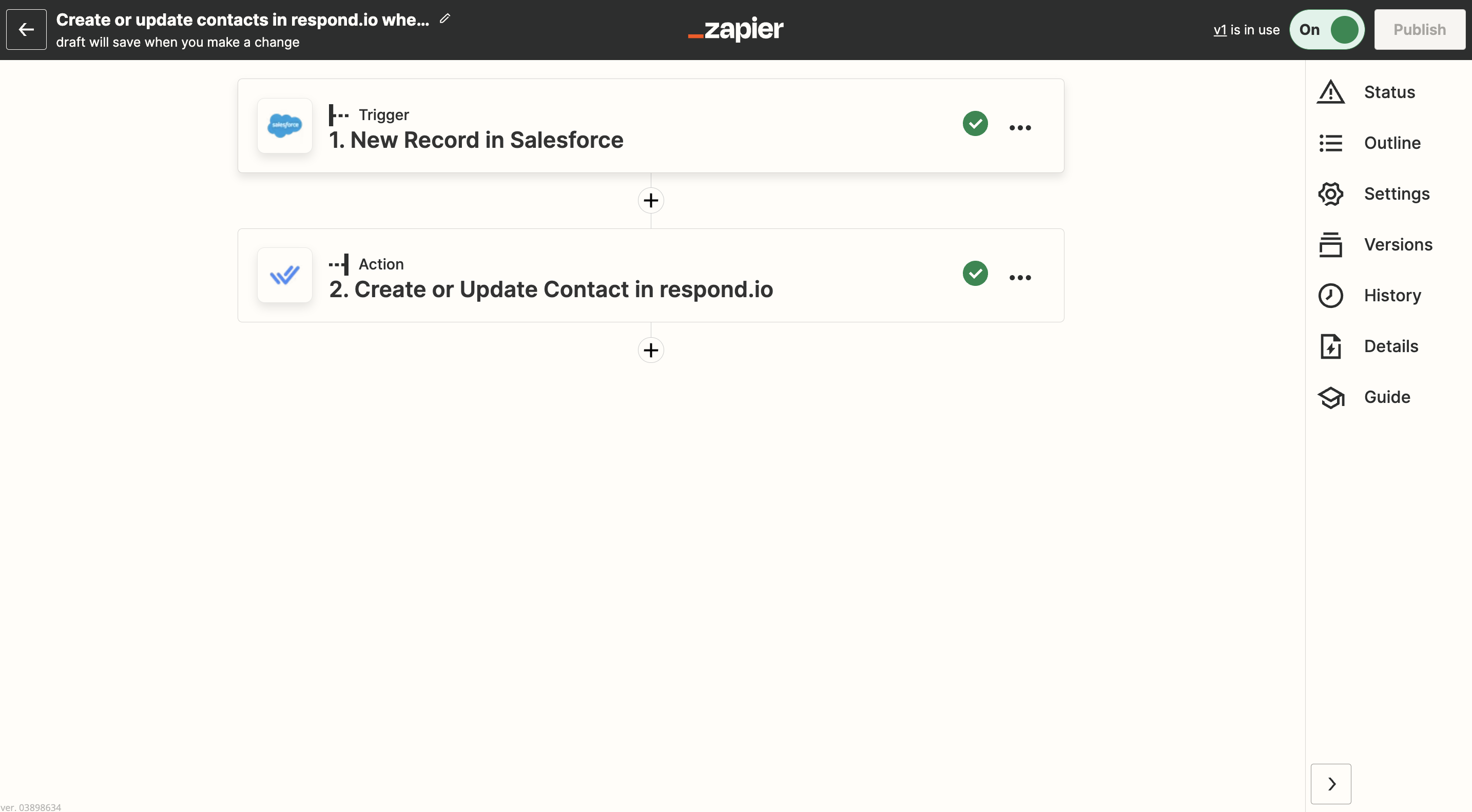 Create respond contacts for new Salesforce records template