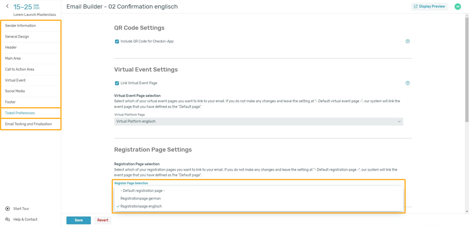 Link registry in Confirmation