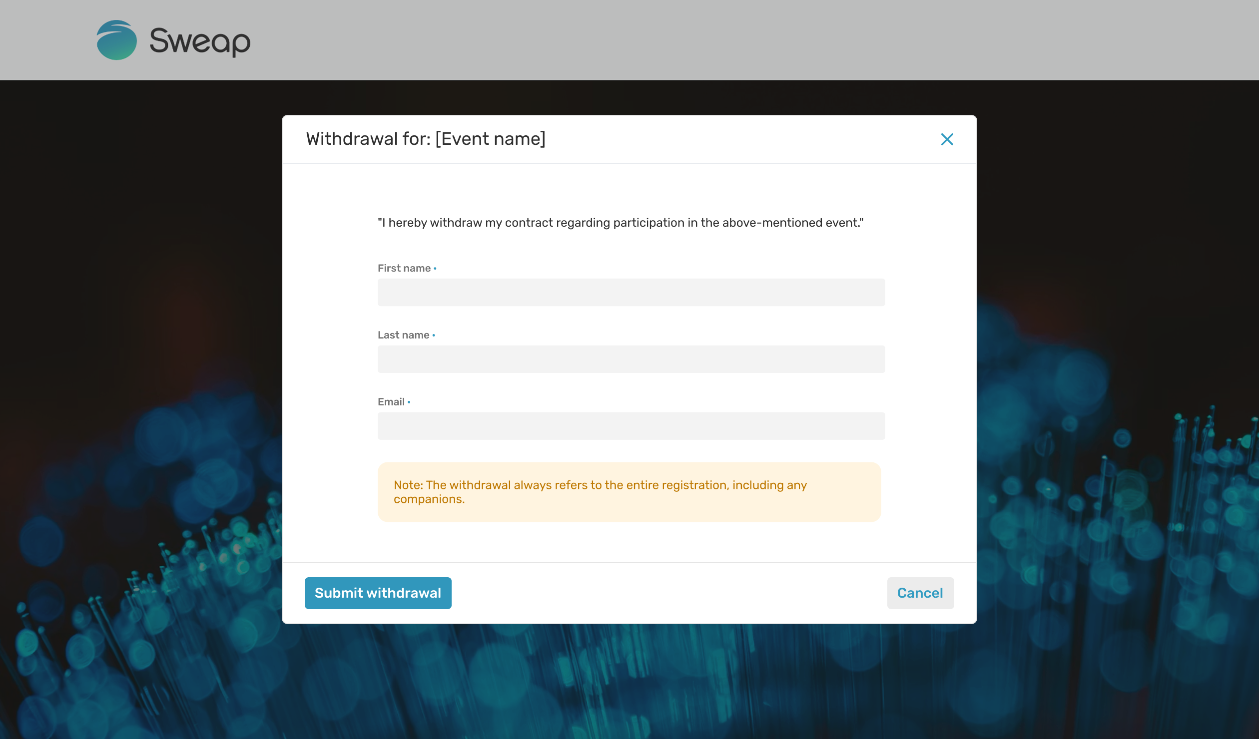 Web Builder with the "Opt-out Button" module added to the page / in the module selection