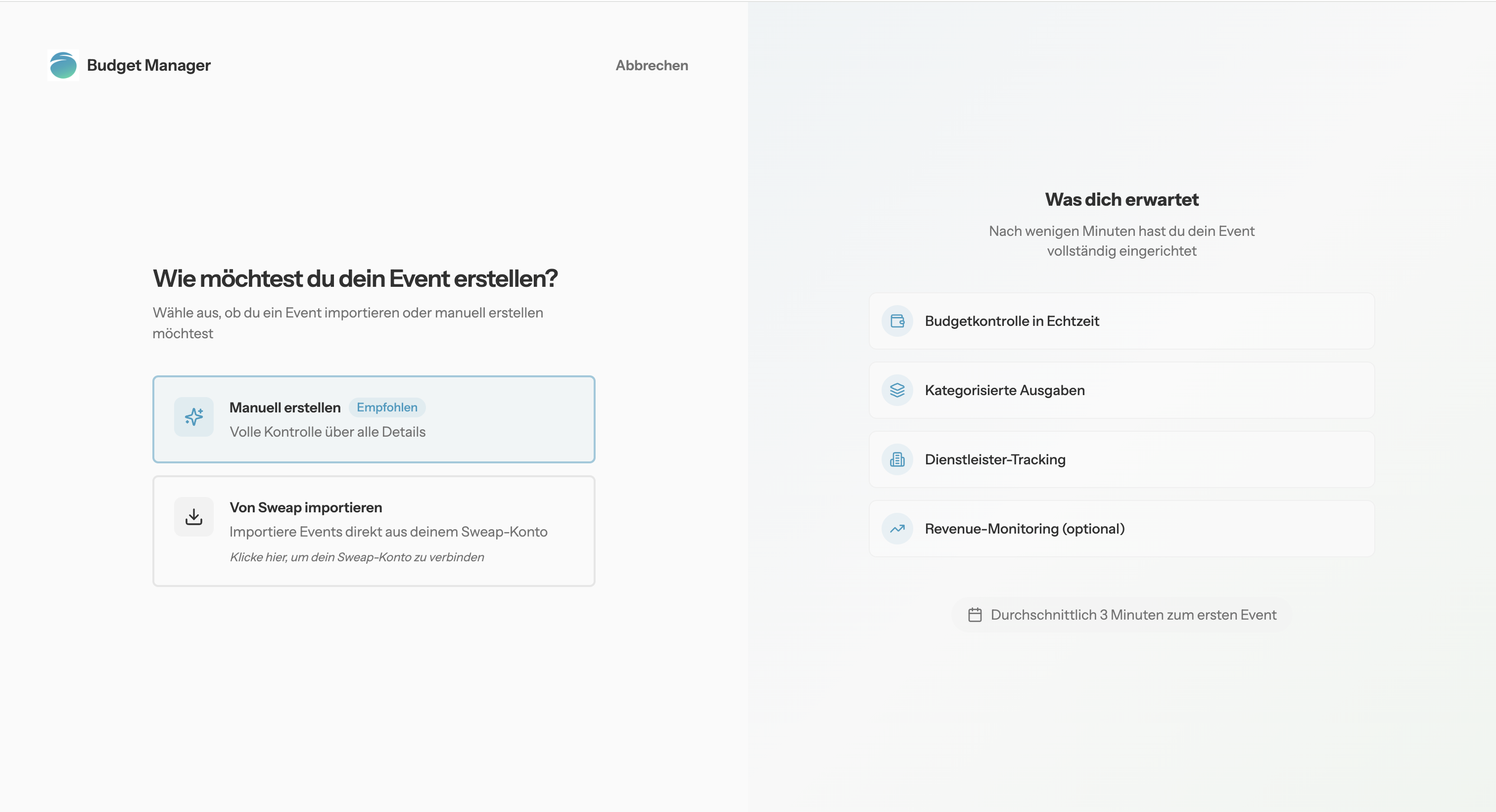 Event anlegen