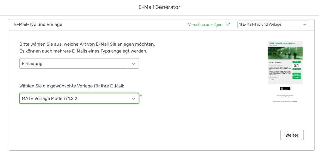 Creating An Invitation Email Using The Template Modern Mate Help Center Support