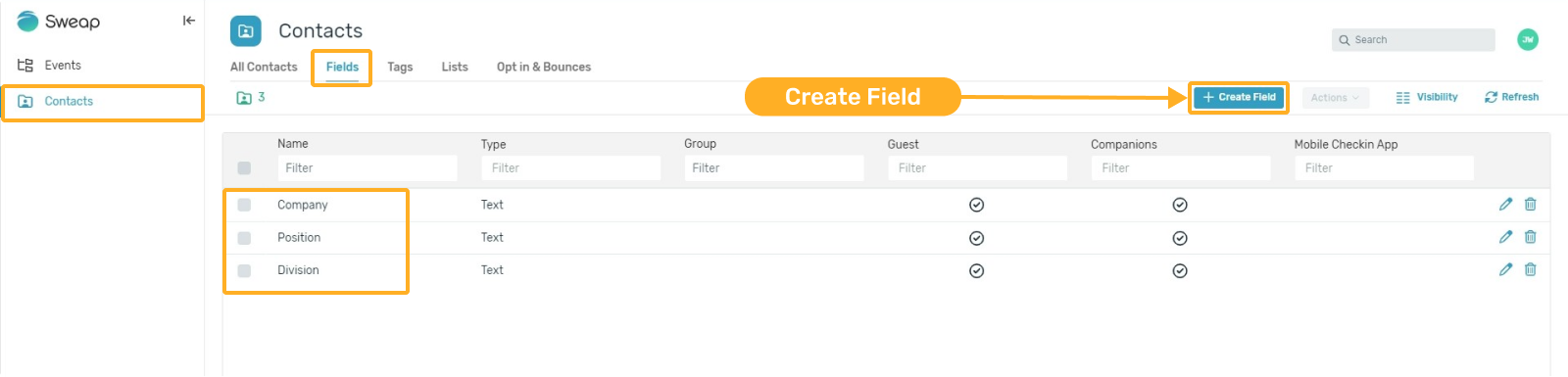 Create guest field