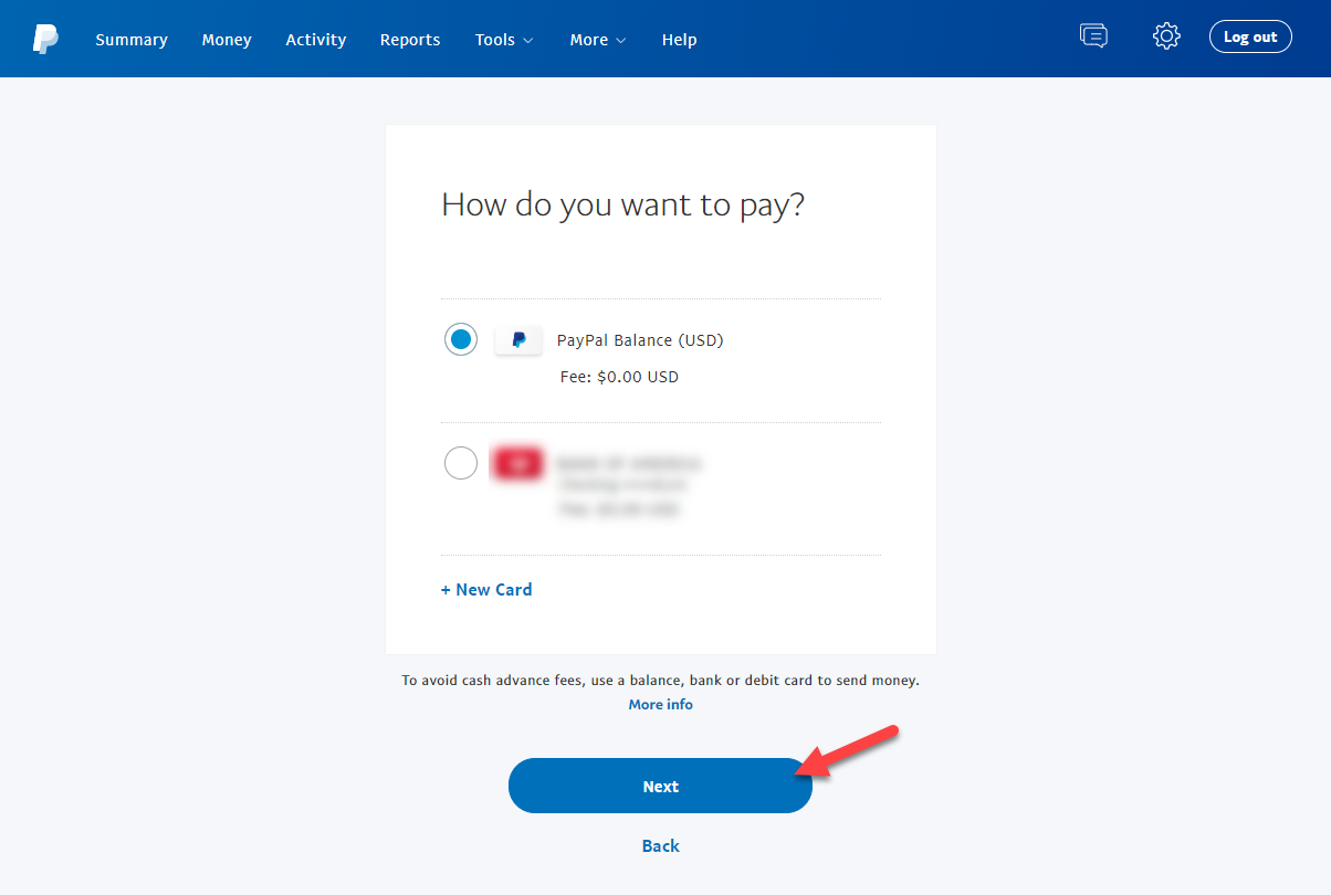 paypal send money to friends refund