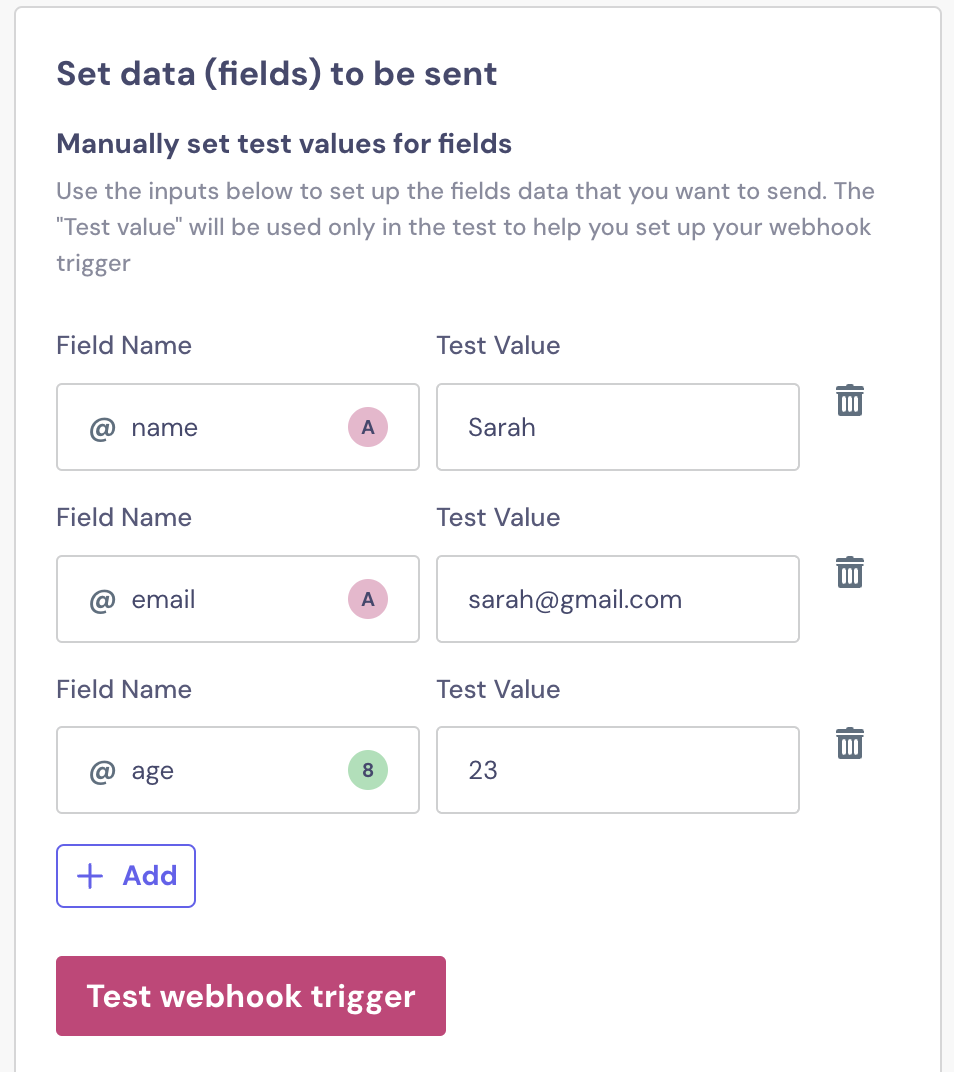 Screenshot that shows where to check if fields are transferred ok from the chatbot