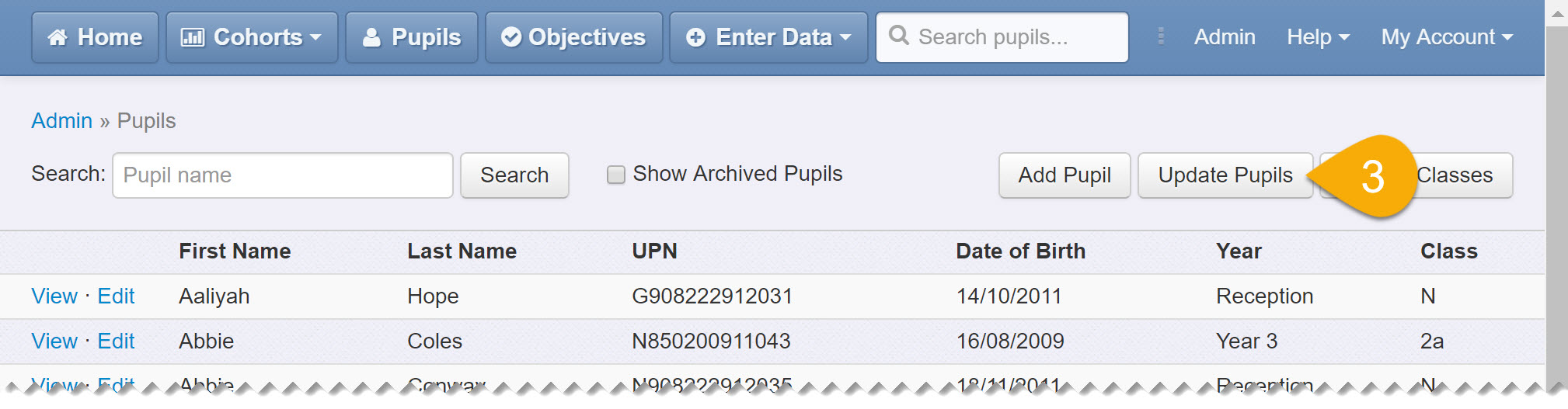 update-pupils