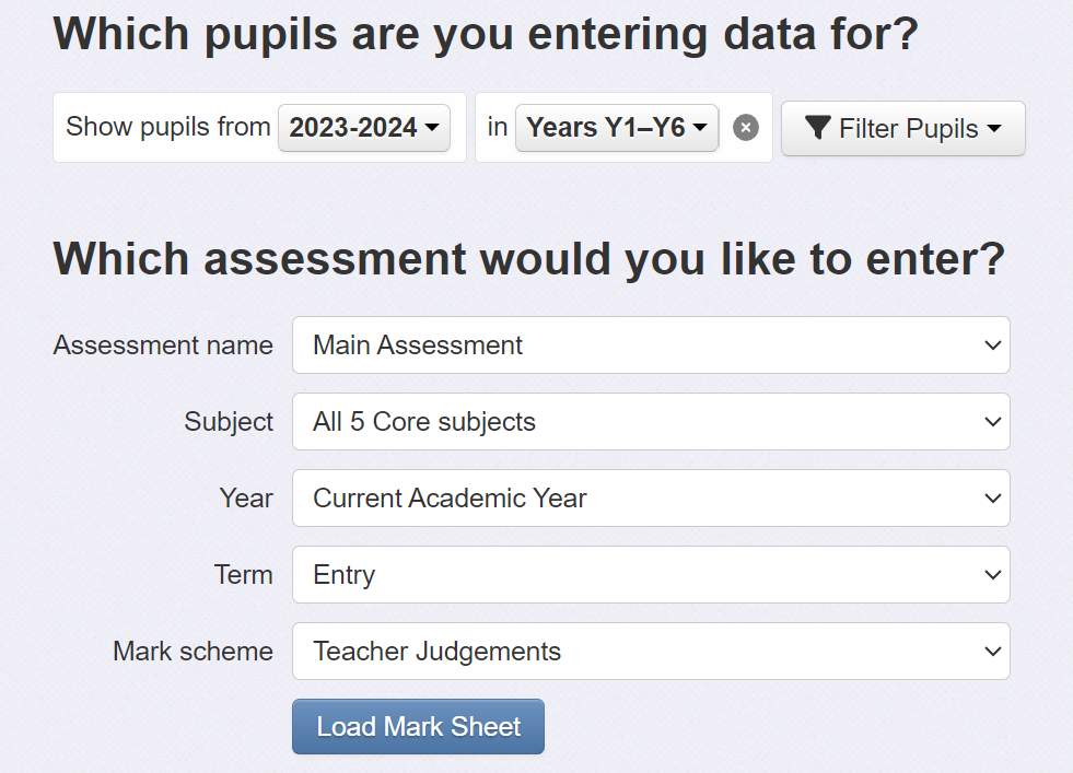 assessment selection